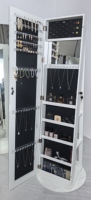 Coiffeuse à miroir rotatif et grand rangement, avec serrure, pour chambre à coucher – Meilleure vente pour fabricants de produits de beauté