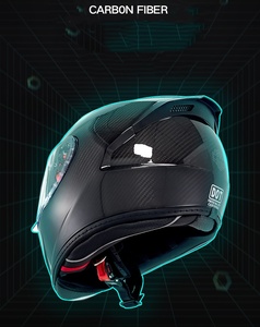 Dot sợi carbon trọng lượng nhẹ đuôi lớn cfrp full mặt Mũ bảo hiểm Motocross ATV Xe máy Mũ bảo hiểm với ống kính đôi - Product Image 5