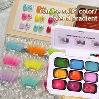 Vernis à ongles en gel transparent personnalisé avec logo, sans lavage, effet dégradé épais, pour usage en salon (vente en gros)