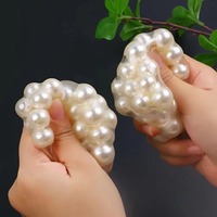 Balle anti-stress perlée populaire des célébrités d'Internet, jouet créatif en caoutchouc fait main, gadget unisexe pour enfants