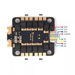 Holybro Produit phare Tekko32 F4 4-en-1 50A ESC réglable électriquement pour mini drone de course télécommandé, Noir Jaune - Product Image 3
