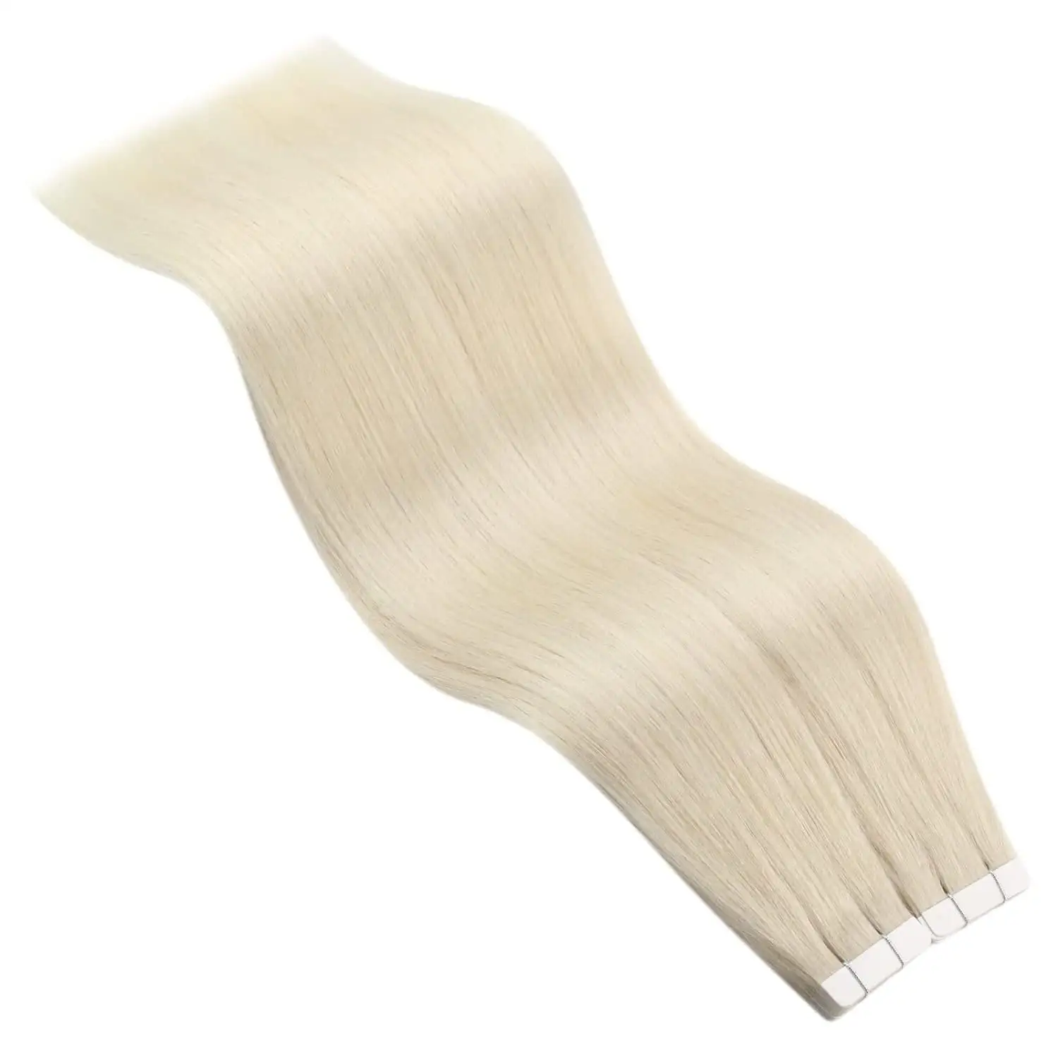 Offre Spéciale pas d'enchevêtrement et pas de perte de cuticule Remy russe intacte bande de cheveux humains dans l'offre d'extension de cheveux échantillon de cheveux populaires