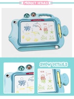 Jouets éducatifs pour enfants, stylo de dessin coloré, tampon de couleur, bloc-notes effaçable, bloc de dessin, tableau de dessin effaçable magnétique magique