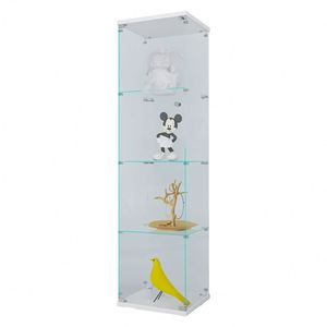 Wholesale Commercial Glass Display Case Full Vision Aluminum Frame <b>Corner</b> Showcase Cabinet Stand Glass Display Showcase - Product Image 5