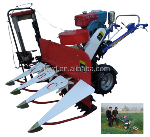 Harvester trator de trabalho manual, minitrator de combine de trigo/caminhada para corrida, várias fileiras, retalhador de arroz para venda