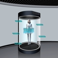 Интерактивный цифровой дисплей HoloTube: индивидуальный 3D-голографический цилиндр с функцией Plug-and-Play для использования внутри и вне помещений