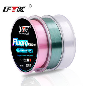 Línea de Pesca de Fluorocarbono <span class=keywords><strong>FTK</strong></span> al por Mayor, 0.30mm de Diámetro, Nailon, 100 Metros, Súper Suave, Resistente al Desgaste, Fuerte, Línea Principal de Largo Alcance - Product Image 1