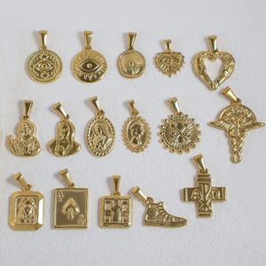 Collar con Colgante de Acero Inoxidable Chapado en Oro de 18K, Estilo Boho, Resistente al Agua, Joyería de Moda para Mujer, Accesorios para Hacer Bisutería - Product Image 1