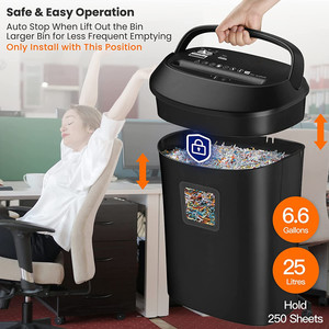 Home 14 Sheet <b>Paper</b> <b>Shredder</b> Mini Electric Strip Cut A4 Document Destroyer Office Desktop Use OS1001 - Product Image 2