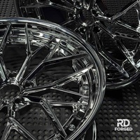 Juego de 2 Ruedas de Aleación Forjada Triple Cromada para Automóvil, 5x114.3 5x120 5x130 5x112, 17 18 19 20 21 22 Pulgadas, para BMW, Audi, Tesla, Porsche