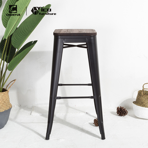 Bistro Cafe Restaurant Industrial Black Antique Iron Metal Bar <strong>Stool</strong>