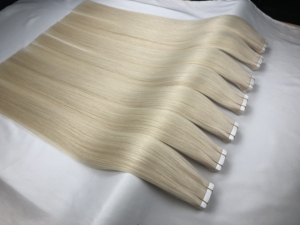Extensiones de Cabello Humano Brasileño Remy Ruso con Cinta Adhesiva, Invisibles, Doblemente Tramadas, Cabello Humano Vietnamita Virgen con Cinta Adhesiva - Product Image 3