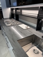 Panneaux muraux en pierre de marbre artificielle en surface solide acrylique, grandes dalles, matériau de décoration, plan de travail de cuisine