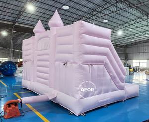 Double <span class=keywords><strong>toboggan</strong></span> aquatique <span class=keywords><strong>gonflable</strong></span> Bounce House Pink <span class=keywords><strong>Happy</strong></span> <span class=keywords><strong>Hop</strong></span> Mega Slide Combo Jumping Castle With Ball Pit - Product Image 3