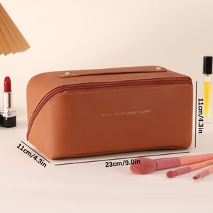 Low MOQ Custom Logo Waterproof PU Leather Cosmetic <strong>Bag</strong> Travel Organizer Pillow <strong>Bags</strong> Portable <strong>Make</strong> <strong>up</strong> <strong>Bag</strong> for Women Wholesale - Product Image 6