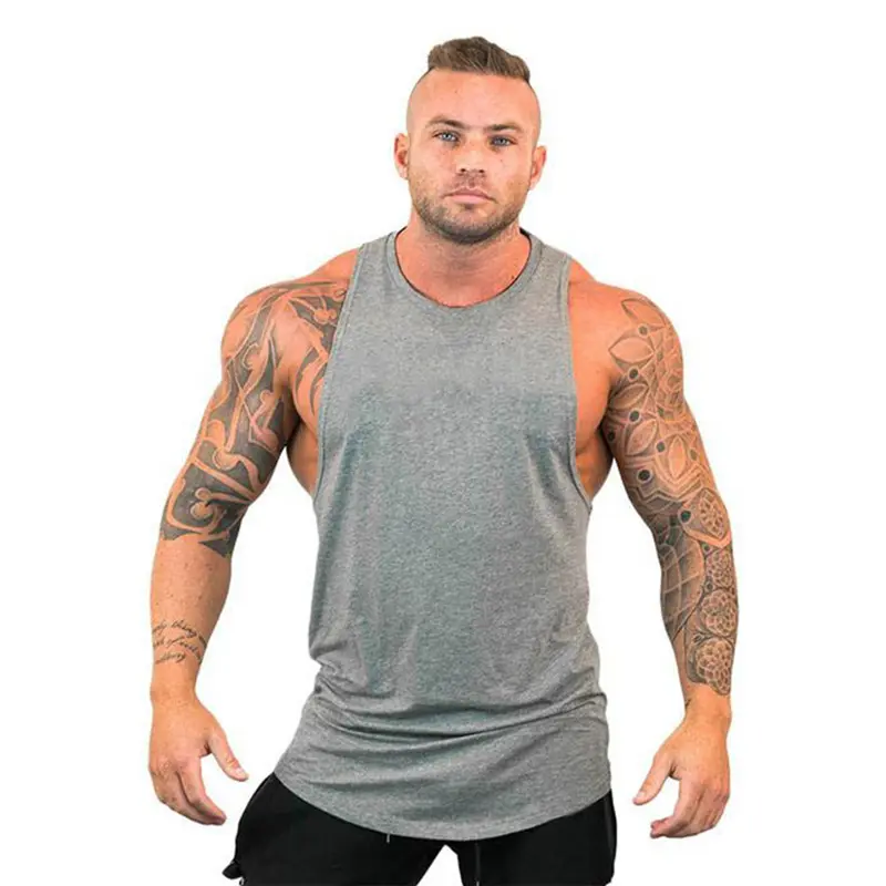 Custom Men Racerback Breathable Stringer Bodybuilding Muscle Tank Top