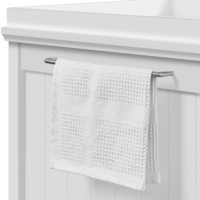Armoire à litière pour chat dissimulée avec barre porte-serviettes, en bambou et bois, anti-chien, grande capacité et espace intérieur de 100L