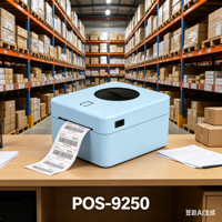 Imprimante d'étiquettes thermiques sans fil POS-9250 pour factures et bordereaux d'expédition, 100 mm, 203 dpi, mini 4x6 pour stock, garantie 1 an