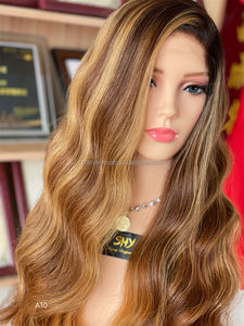Peluca Frontal Premium de Cabello Humano Europeo Virgen con Balayage y Reflejos, HD Transparente para 250% de Densidad, 24 Pulgadas, con Parches y Orejeras - Product Image 3