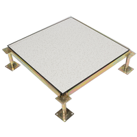 Panel Lantai Terangkat Baja Semen 24"X24" Antistatik untuk Ruang Komputer Pusat Data, Lantai HPL PVC