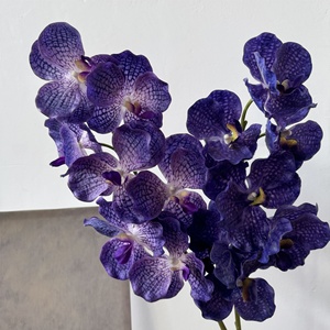Fleurs d'orchidée <span class=keywords><strong>Vanda</strong></span> papillon haut de gamme, hydratantes, effet toucher réel, pour décoration de salon, mariage et extérieur - Meilleures ventes - Product Image 5