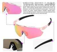 Vente en gros de lunettes de soleil de sport pour le cyclisme, avec logo personnalisé, nouvelle conception brevetée, TR 90, verres rouges, anti-UV 400, lunettes de course