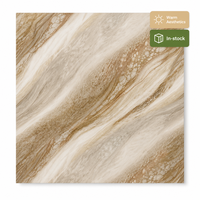 Dalle en pierre frittée Warm Sulkly Latte 1600x3200mm, aspect marbre crème, pour un design intérieur de villa chaleureux