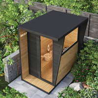 Sauna extérieur en bois massif moderne de haute qualité, électrique, personnalisé pour 4 à 6 personnes, pour une utilisation familiale dans le jardin