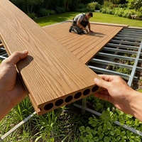 Plancher en WPC à prix d'usine, revêtement composite 3D embossé, 15 ans de garantie, pour extérieur