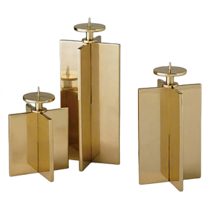 Candelabro decorativo de lujo para sala de estar, soporte de vela con forma de T, acabado dorado, último diseño, hecho a mano - Product Image 1