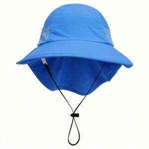 Summer New Children's Casual Cycling <b>Leaf</b> Pattern <b>Light</b> Breathable Mesh Sun Protection Bucket Hat - Product Image 5