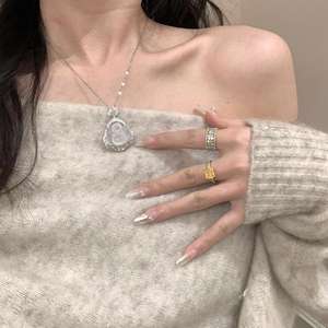 Exquisito Collar de Jardín con Diamantes Pequeños, Chapado en Oro de 18K, Plata de Ley S925, Colgantes de Diamantes Cuadrados Brillantes Tipo Bolsa de Azúcar - Product Image 4