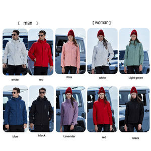 Veste décontractée d'hiver imperméable et chaude pour hommes, femmes et couples, avec doublure polaire épaisse brodée, service OEM - Product Image 2