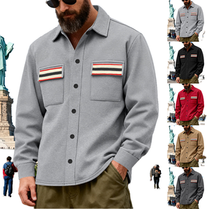 Vêtements de travail d'extérieur pour hommes, style américain, lourds, amples, doublés de polaire, pour l'automne et l'hiver, nouveaux, streetwear chaud - Product Image 2