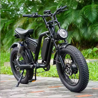 Bicicleta Eléctrica de Montaña para Adultos con Doble Suspensión, 750W/1500W, Cuadro de Aluminio, Neumáticos Anchos, 48V 15Ah