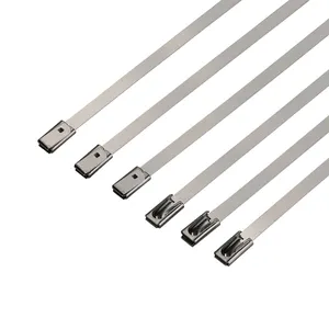 SS Cable Tie Factory High Quality 4.6*150mm 304 Stainless Steel Cable Ties Self Locking Zip Tie