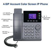 Teléfono VoIP SIP-T790PGN Gigabit Ethernet con 4 Cuentas SIP, Pantalla a Color, PoE, Teléfono IP con Voz HD