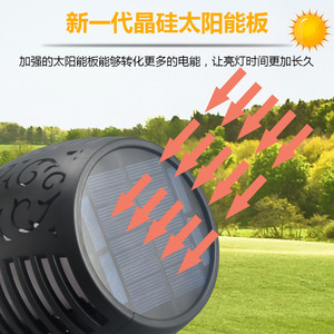 Lampe torche solaire à LED pour extérieur, lampe de jardin étanche, décoration de chemin et de cour - Product Image 4