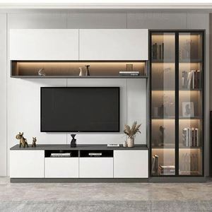 Gabinete Woodentv integrado modular personalizado para sala de estar decoración de pared de TV para toda la casa - Product Image 2
