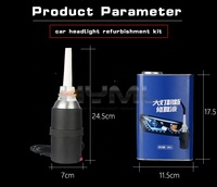 Polisseur de phares de voiture, outil de réparation et de rénovation des phares de véhicule, kit d'outils de remise à neuf du verre, solution de polissage chimique