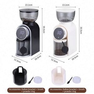 Molinillo de Café Profesional de Plástico y Acero Inoxidable, 220V, Máquina de Espresso Comercial para Uso Doméstico - Product Image 6