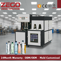 Machine de soufflage PET semi-automatique 0,5 litre, 2 cavités, 1000 BPH, faible bruit, petite échelle, PLC ZEGO