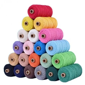 Atacado Parede Decorativa Diy Handmade Corda Trançada <span class=keywords><strong>100%</strong></span> Algodão <span class=keywords><strong>Natural</strong></span> Cabo De Macramé Branco Torcido <span class=keywords><strong>Cord</strong></span>
