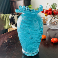 Vase en verre Art Déco côtelé soufflé à la main, hydroponique, pour mariage, décoration intérieure, écologique, transparent, pour fleurs fraîches