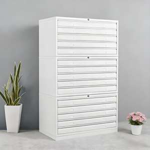 Cassettiera Professionale in Acciaio Formato A0 A1 / Armadio per Disegni con 5/10 Cassetti per Conservazione di Opere d'Arte di Grande Formato, Resistente - Product Image 1