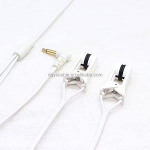 Chất lượng cao tùy chỉnh 2.5mm lưỡng cực Nam để kép ECG ekg Silicone Tai Clip Cáp - Product Image 5