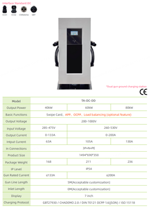 สถานีชาร์จรถยนต์<span class=keywords><strong>ไฟ</strong></span>ฟ้าแบบเร็ว DC 60KW แบบสองหัวชาร์จและแบบตั้งพื้น รองรับ CCS1 CCS2 GBT Chadmeo NACs พร้อมตัวเลือก OCPP APP - Product Image 2