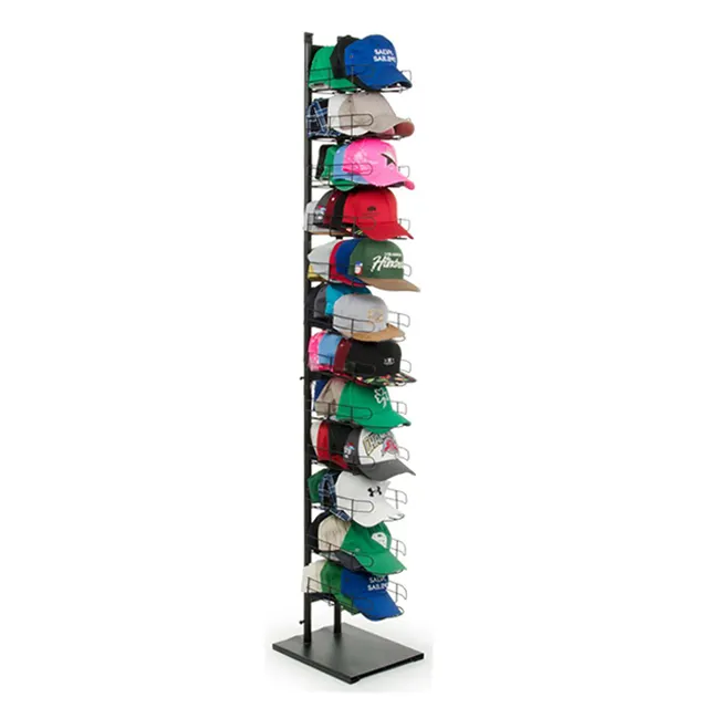 Tùy chỉnh cap Rack hiển thị xoay hat hiển thị đứng cửa hàng bán lẻ kim loại Rack hiển thị cho mũ