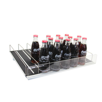 Étagère coulissante intelligente robuste à gravité pour réfrigérateur, boissons, vente au détail, étagère à roulettes