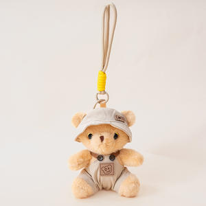 Lindo Colgante de Osito de Peluche con Material de Franela, Tela Súper Suave, Alivia el Estrés, Colgante para Mochila Escolar - Product Image 4